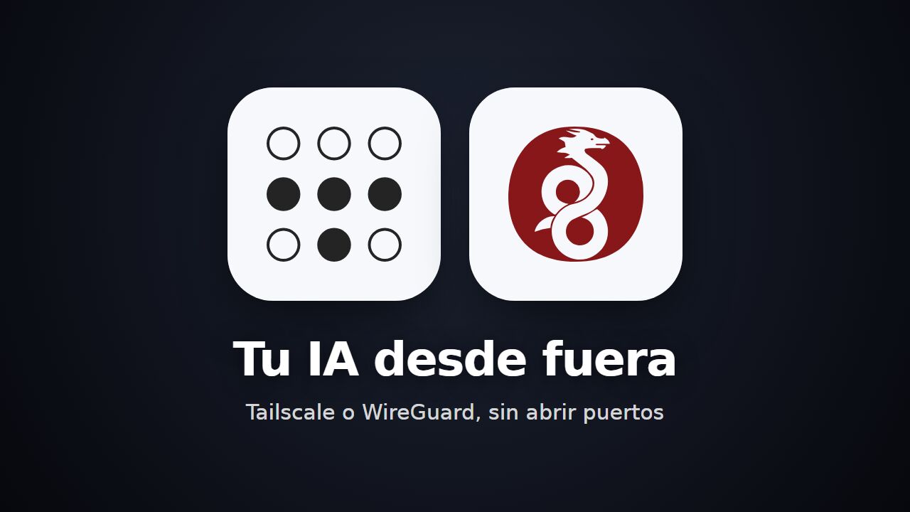 Logotipos de Tailscale y WireGuard sobre fondo oscuro