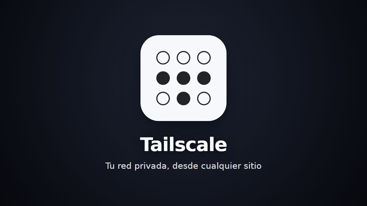 Logotipo de Tailscale sobre fondo oscuro