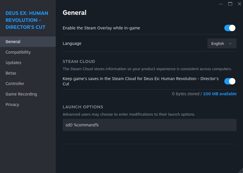 Propiedades de un juego en Steam, apartado General, con el cuadro Launch Options abajo para escribir las opciones de lanzamiento